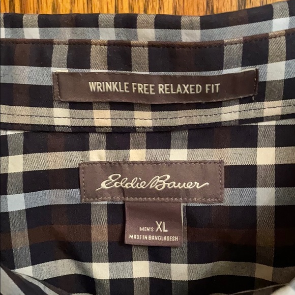 Eddie Bauer Wrinkle Resistant Plaid Buttondown - Picture 2 of 2